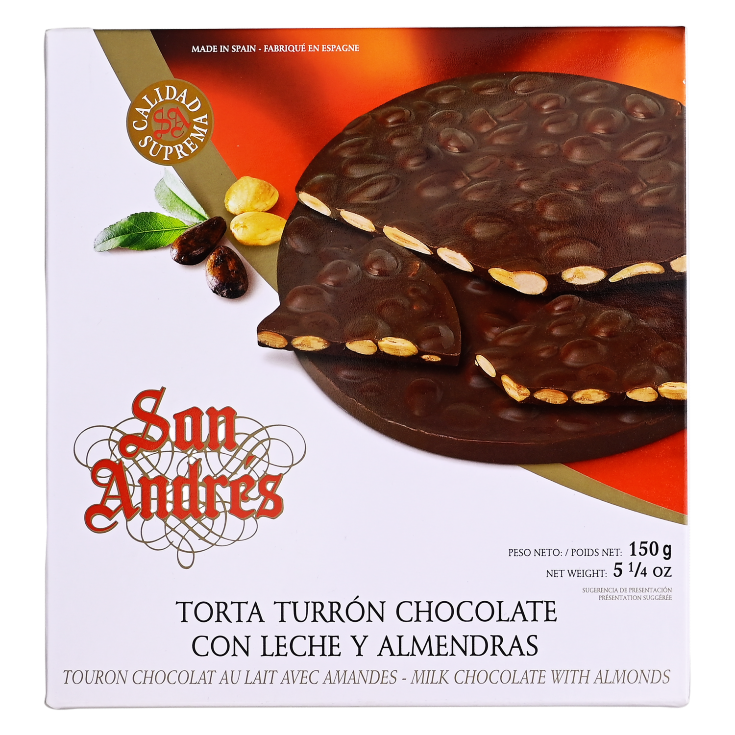 Chocolate Torta Con Almendras SAN ANDRÉS 150 g