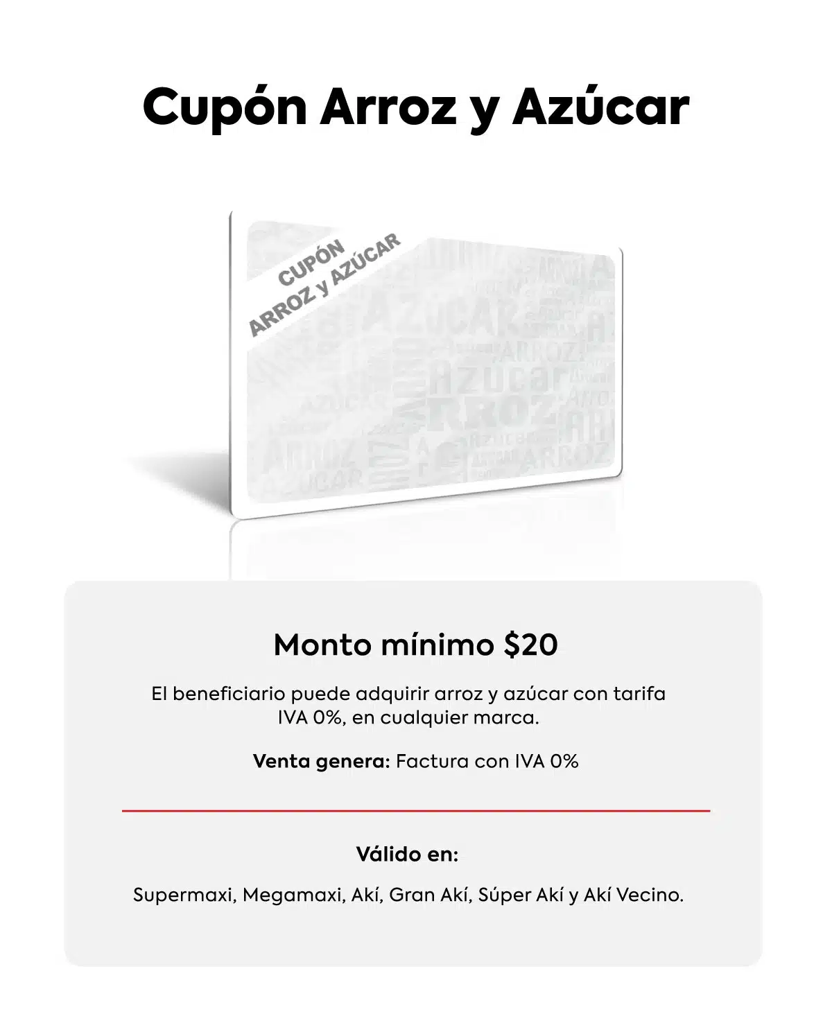 Cupón Arroz y Azúcar Cupón Arroz y Azúcar