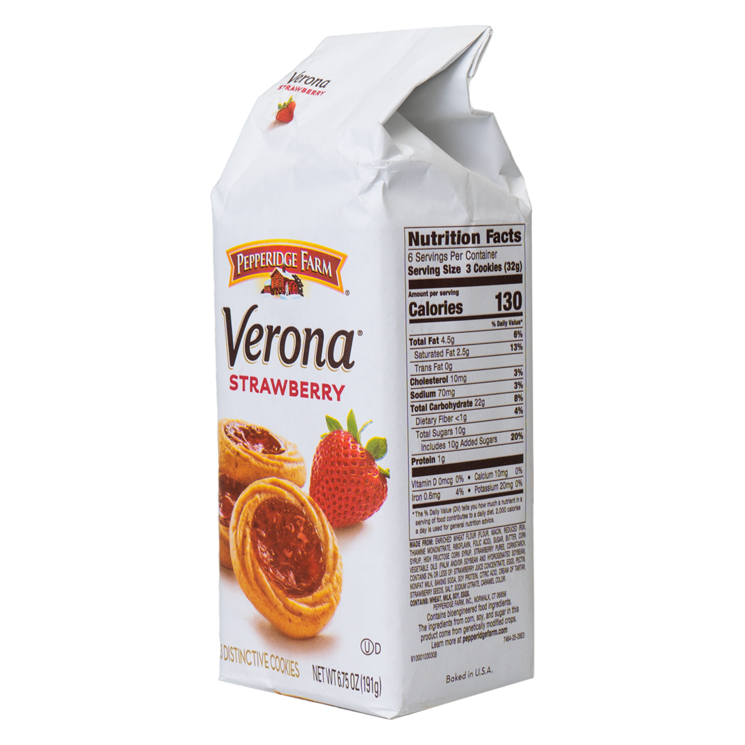 Galleta Verona Rellano De Frutilla MILANO 191 g