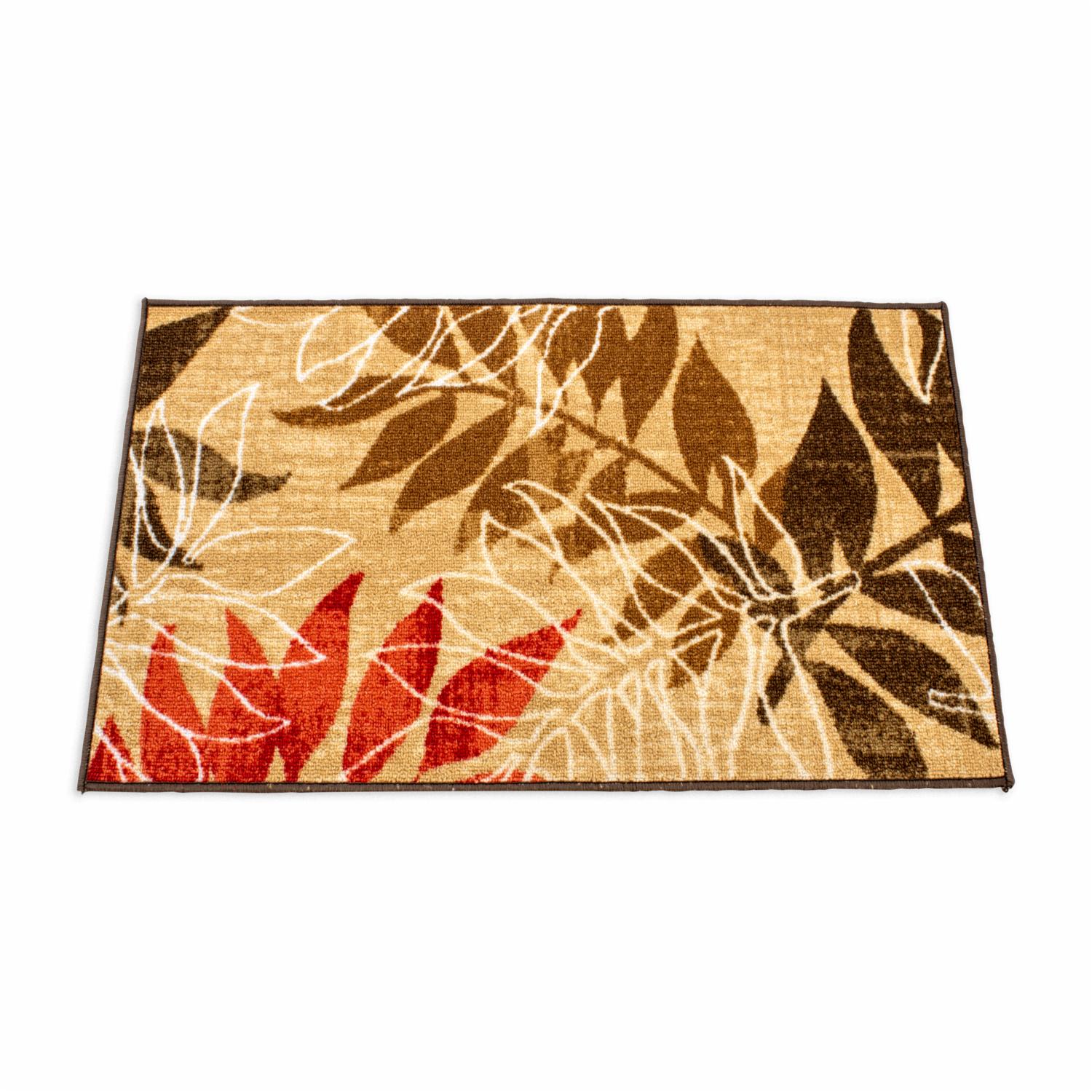 Alfombre Rodapié Fakiro 37 Hojas Café Con Rojo EMMEVI 50 X 80 Cm