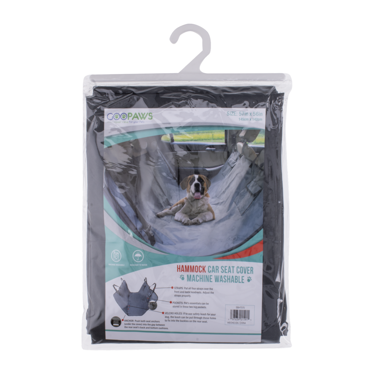 Forro Protector De Asiento Para Auto De Mascota Posterior GOODPAWS Unidad
