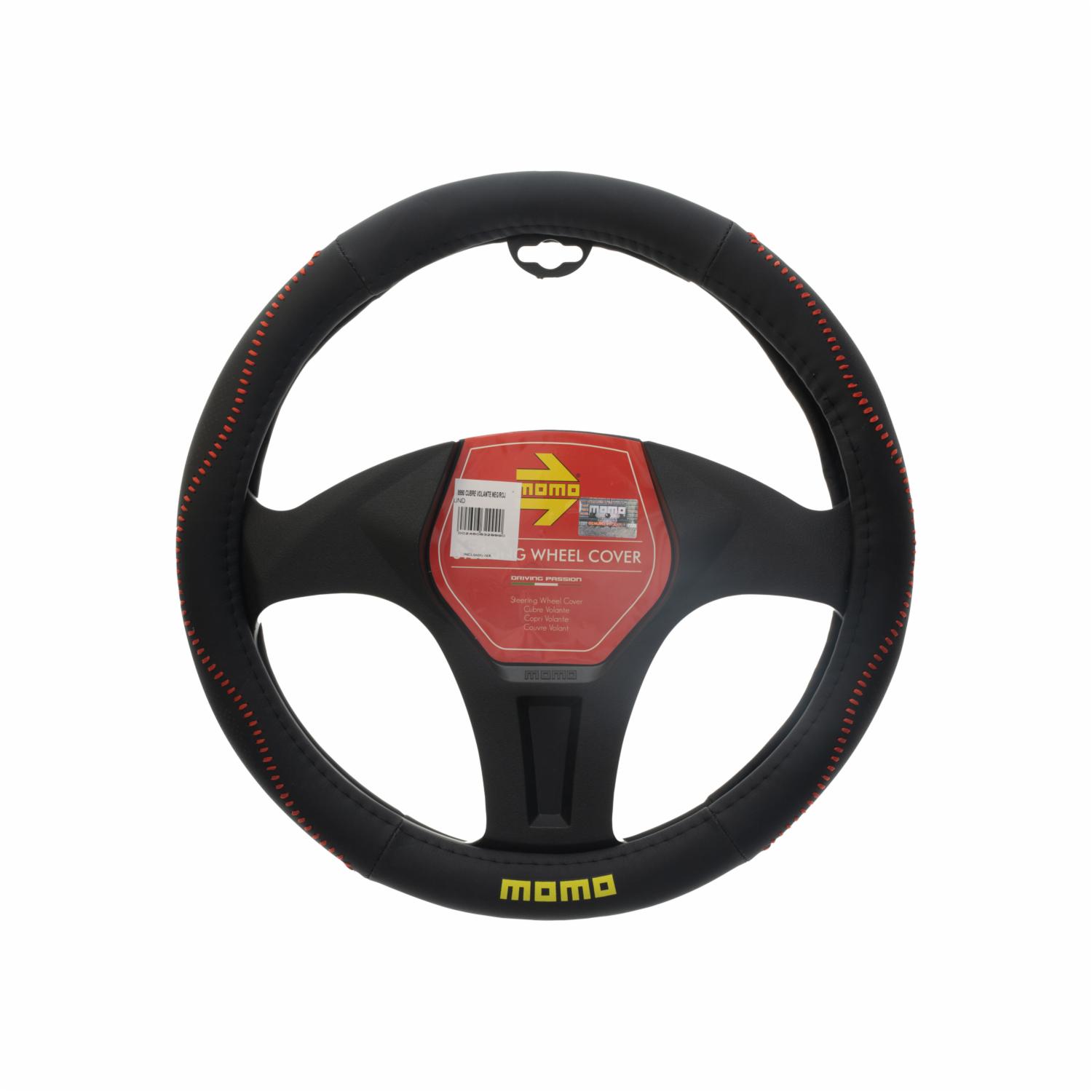 Cubre Volante De Auto MOMO Negro Rojo