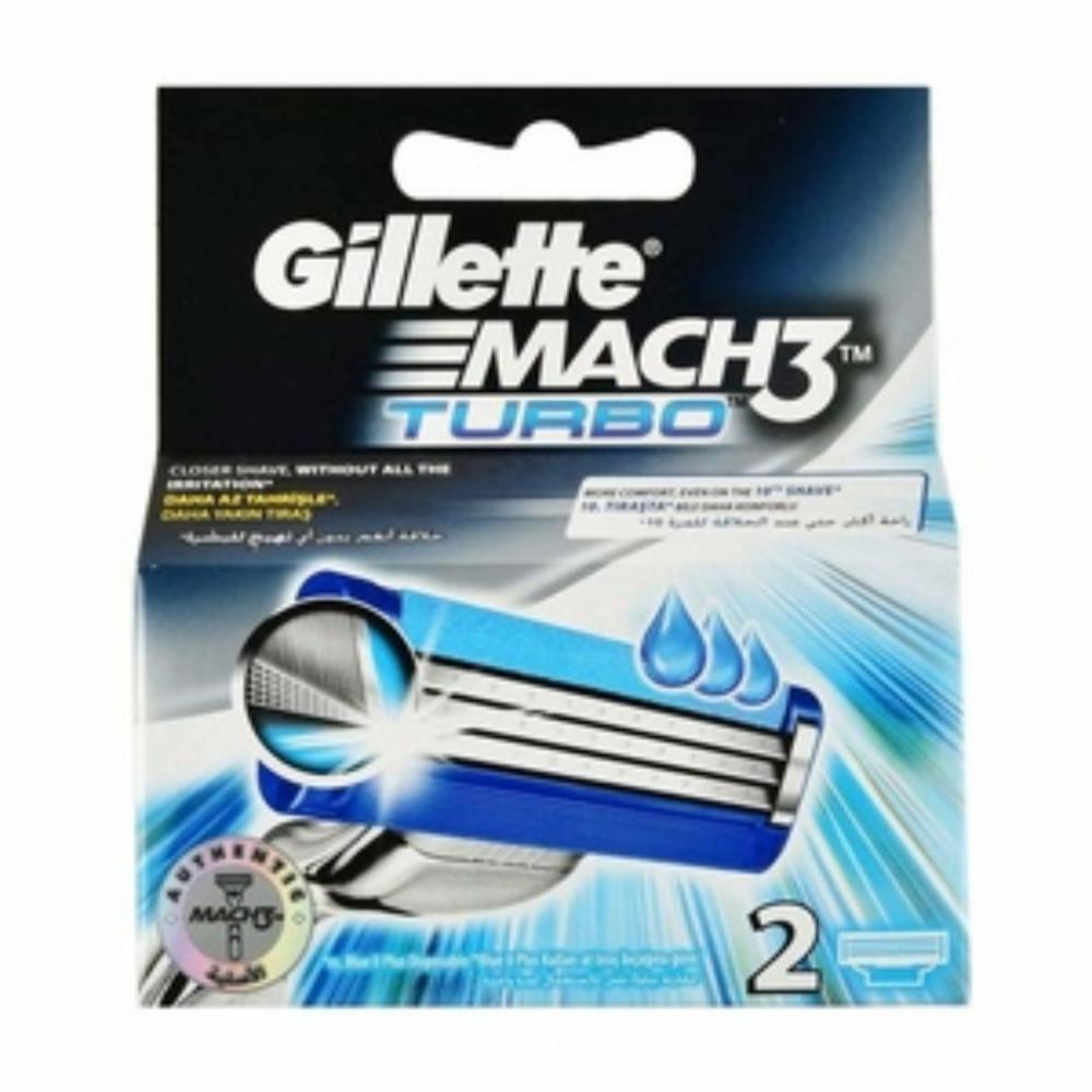 Repuestos De Afeitadora Mach 3 Turbo GILLETTE X 2 Uds