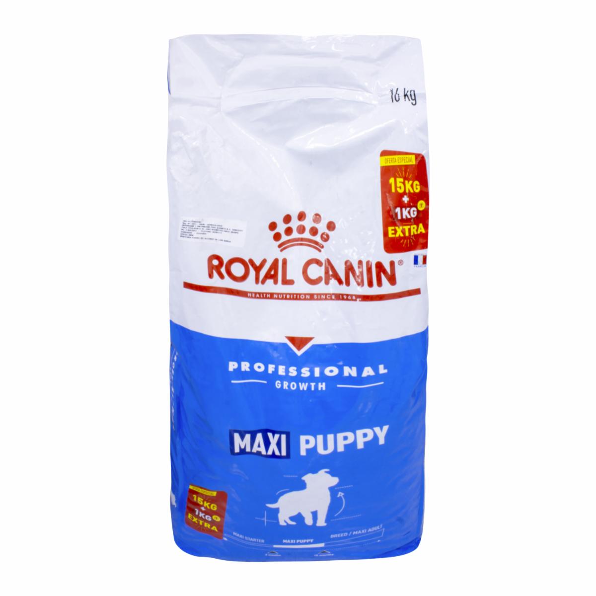 Alimento Para Perros Cachorros Maxi 15+ 1Kg ROYAL CANIN 16 Kg