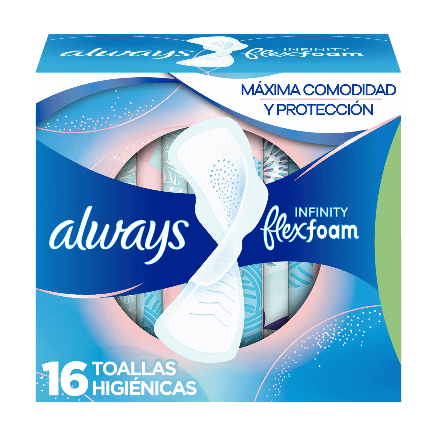 Toallas Sanitarias Femeninas Infinity Día Con Alas ALWAYS X 18 Uds