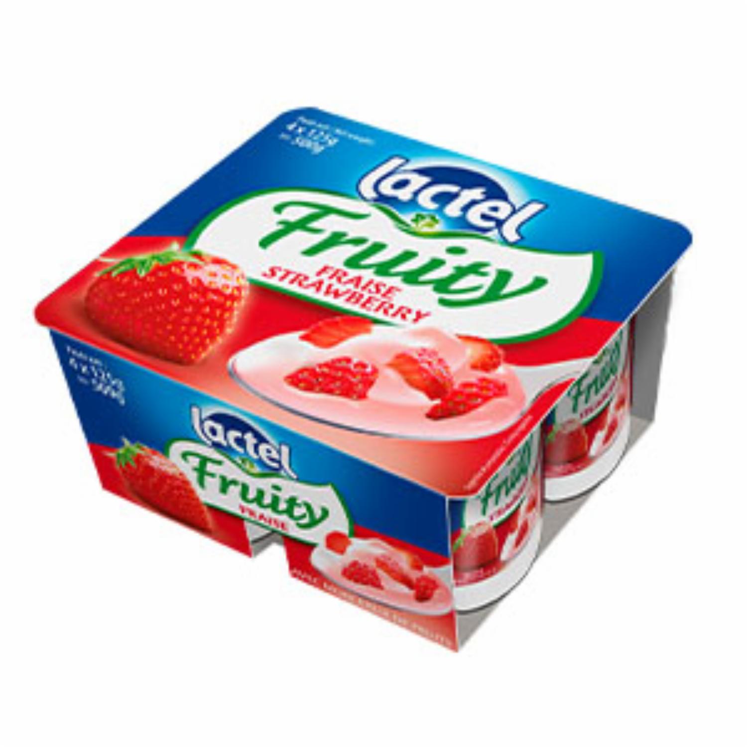 Postre Yogurt Con Frutilla LACTEL 4 x 125g