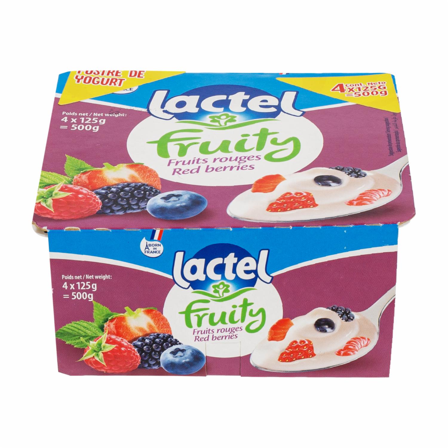 Yogurt Con Bayas Mixtas LACTEL 4 x 125g