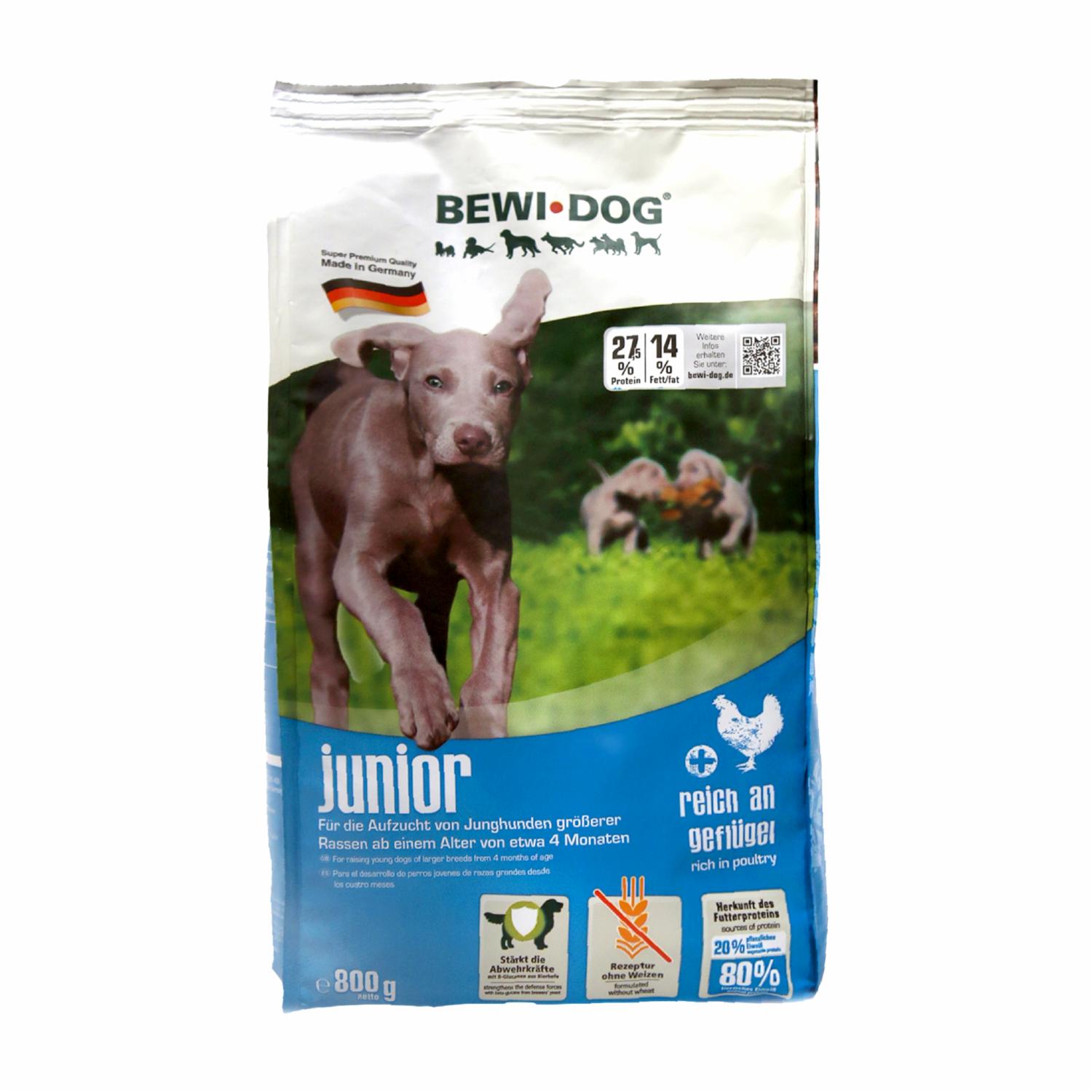 Alimento Para Perros Jóvenes Razas Grandes Junior BEWI DOG 800 G