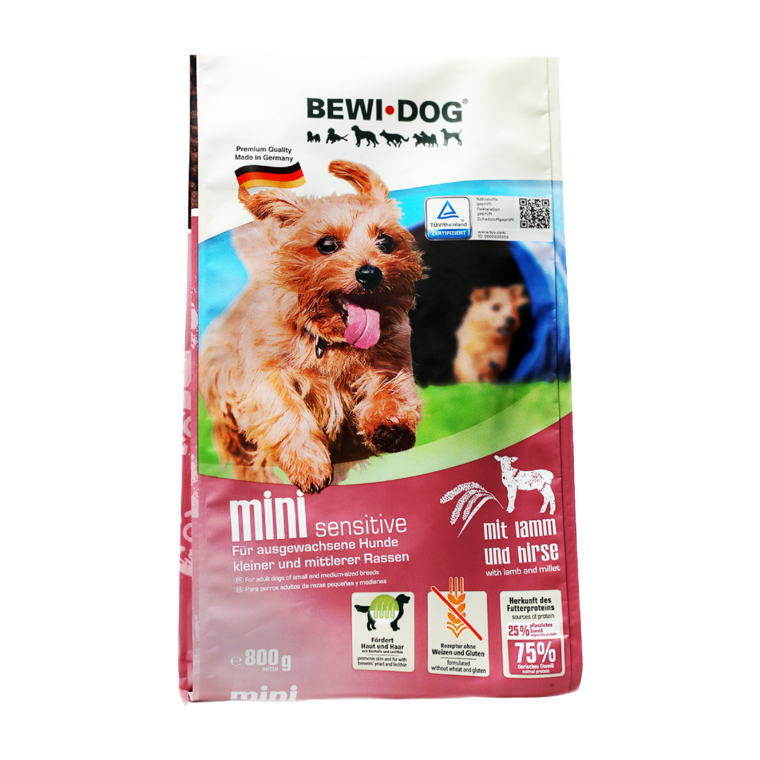 Alimento Para Perros Adultos Razas Pequeñas Y Medianas Mini Sensitive BEWI DOG 800 G