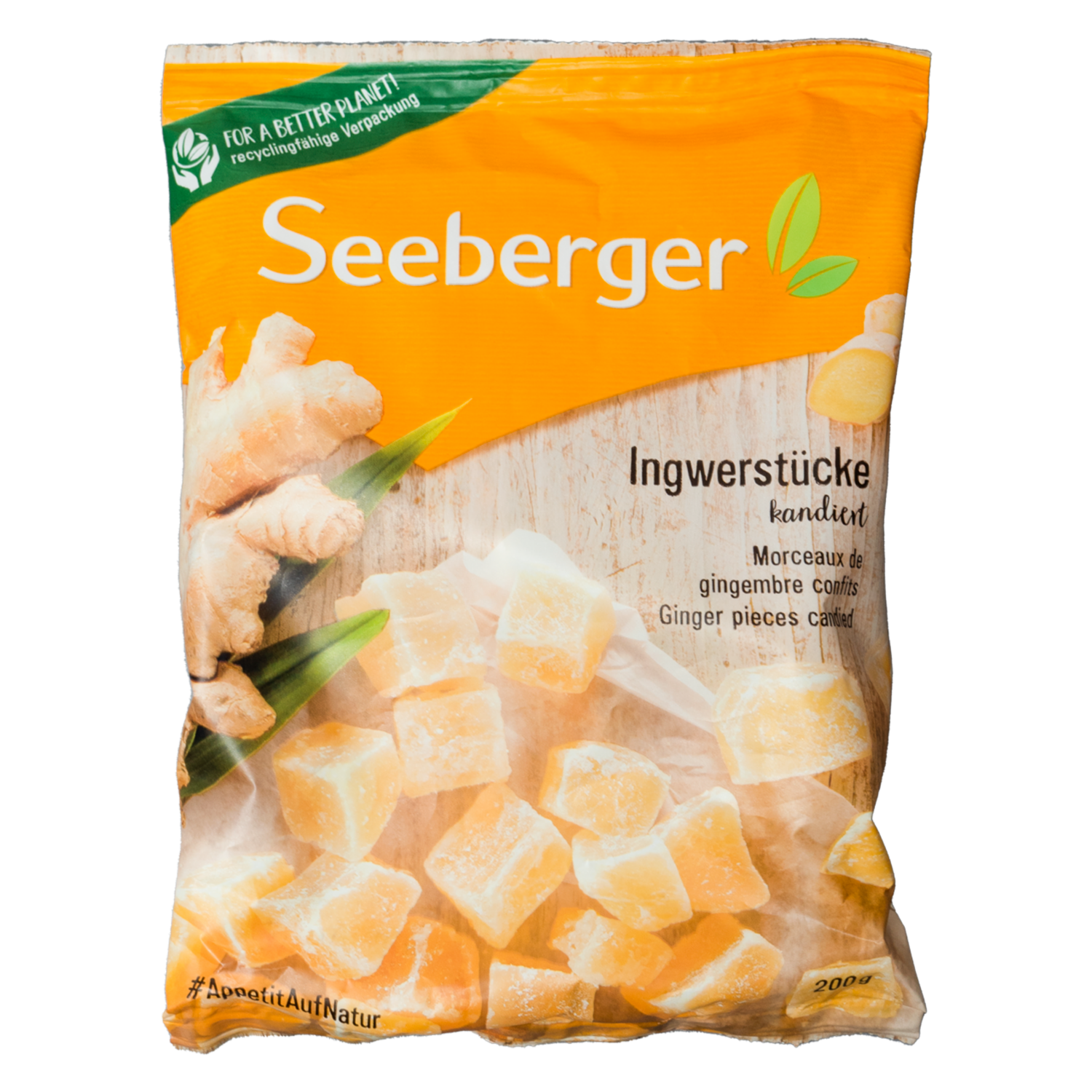 Jengibre Piezas Endulzadas SEEBERGER 200 G