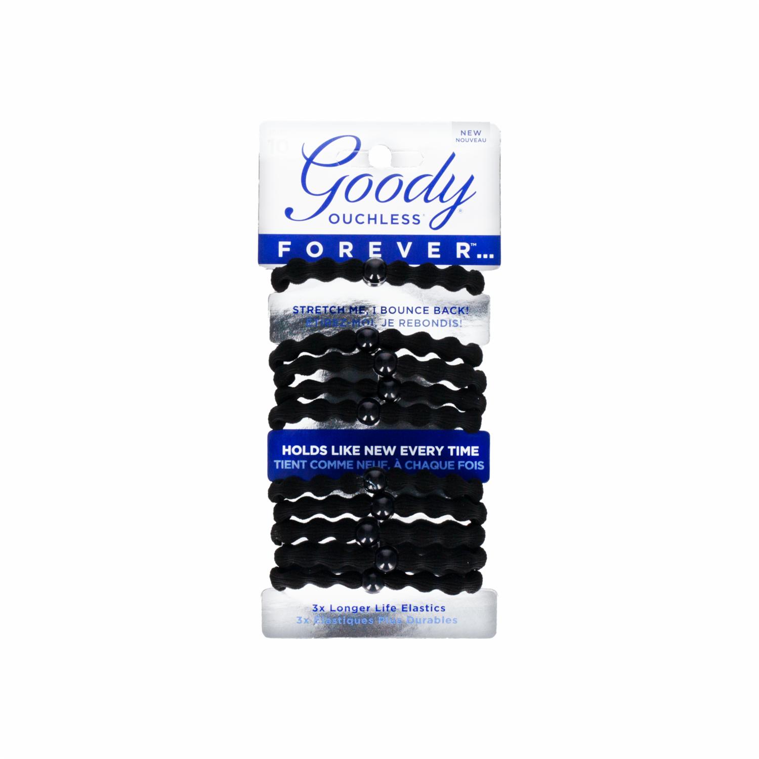 Vinchas De Cabello Tipo Elástico Forever Negro GOODY 10 Unidades