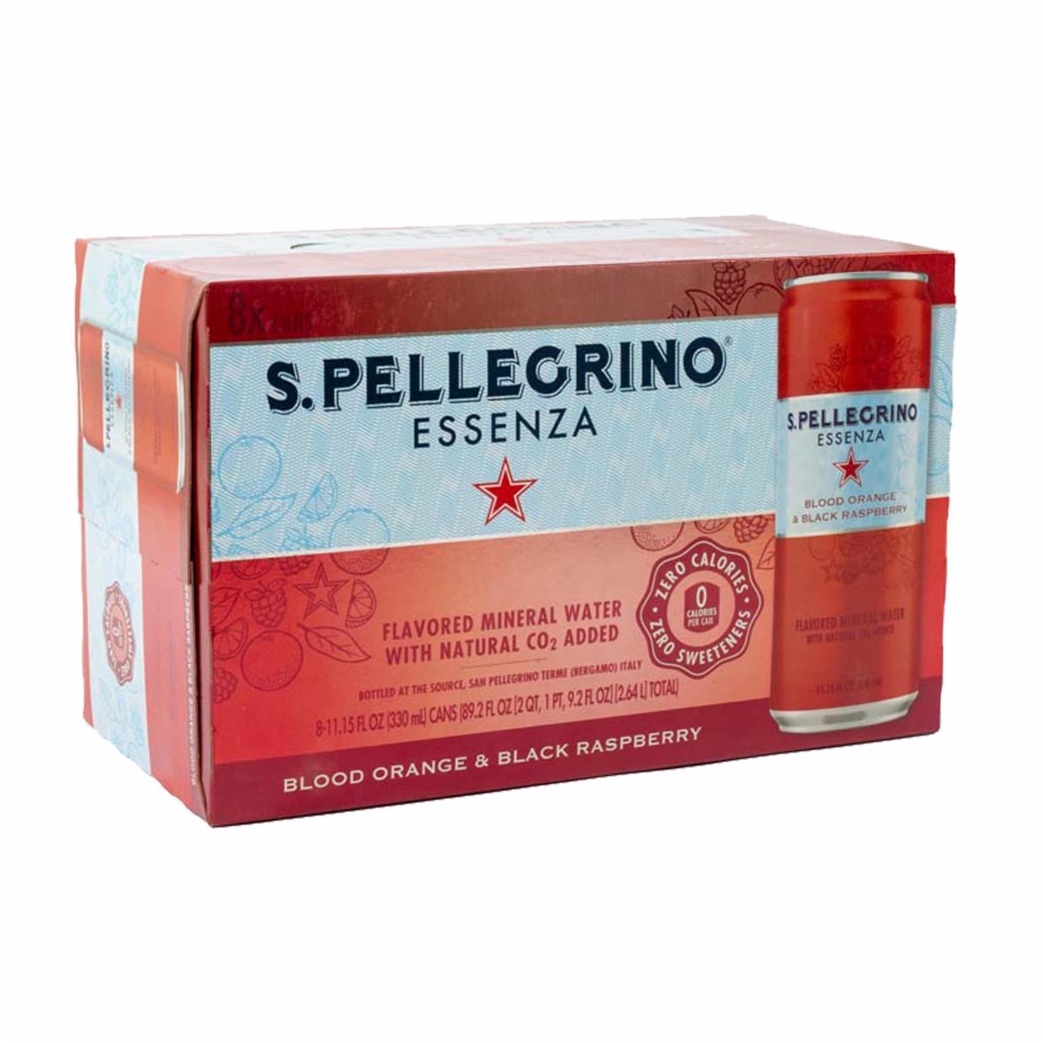 Bebida Con Naranja Roja Y Frambuesa Negra S.PELLEGRINO 8 X 330 ml