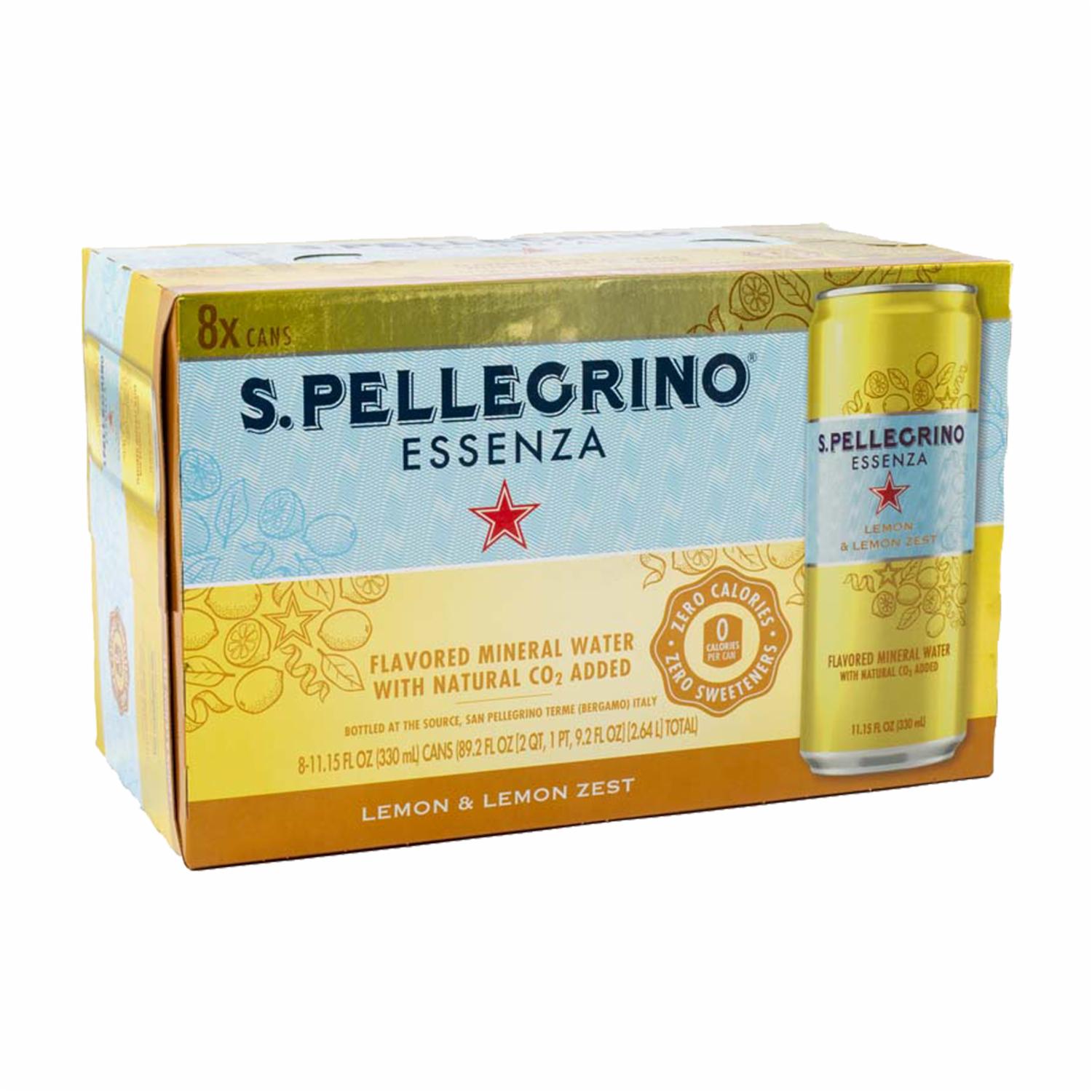 Agua Sabor A Limón S.PELLEGRINO 8 X 330 ml
