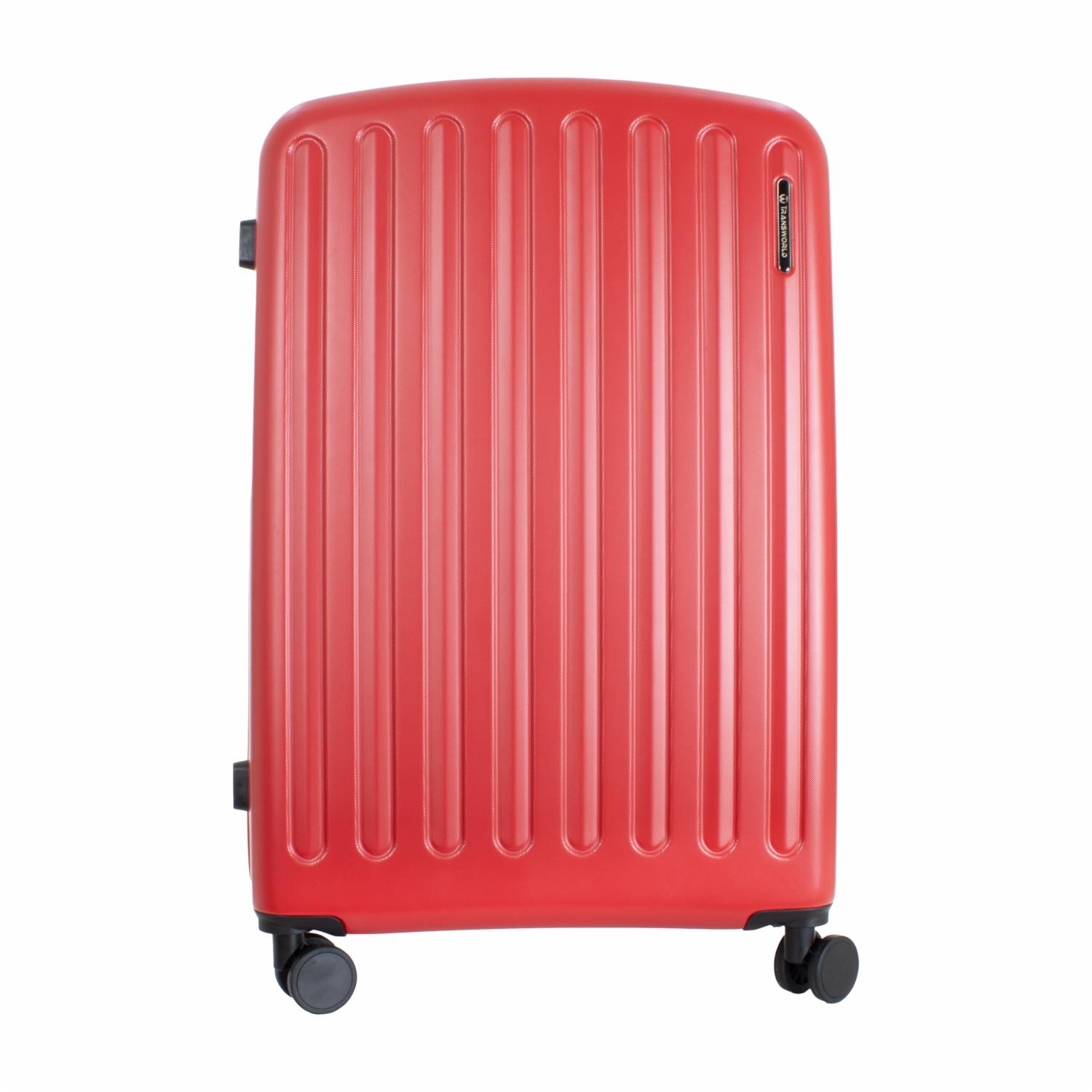 Maleta De Viaje De Textura Dura Color Rojo TRANSWORLD 70 Cm