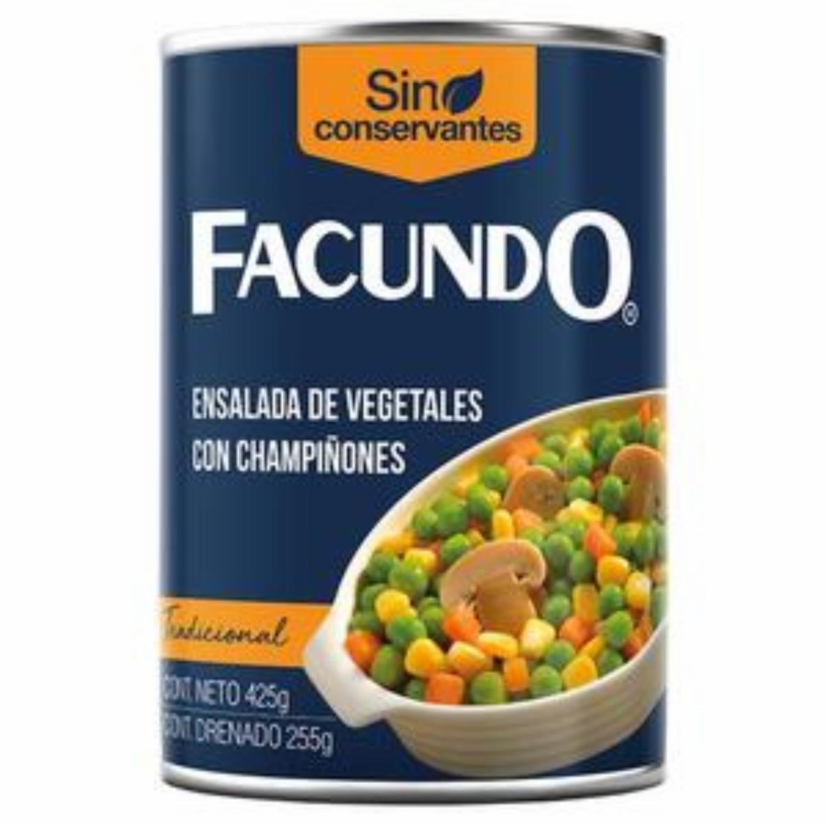 Ensalada De Champiñones En Lata FACUNDO 425 G