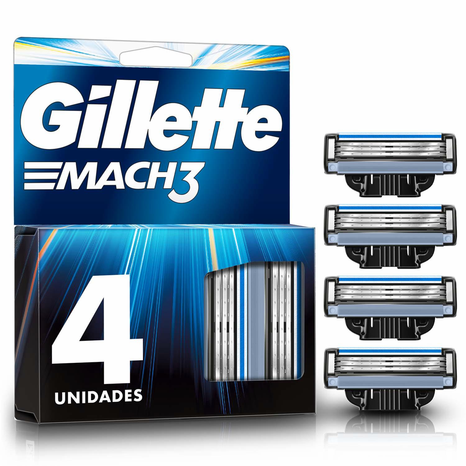 Repuestos De Afeitadora Mach 3 GILLETTE X 4 Uds