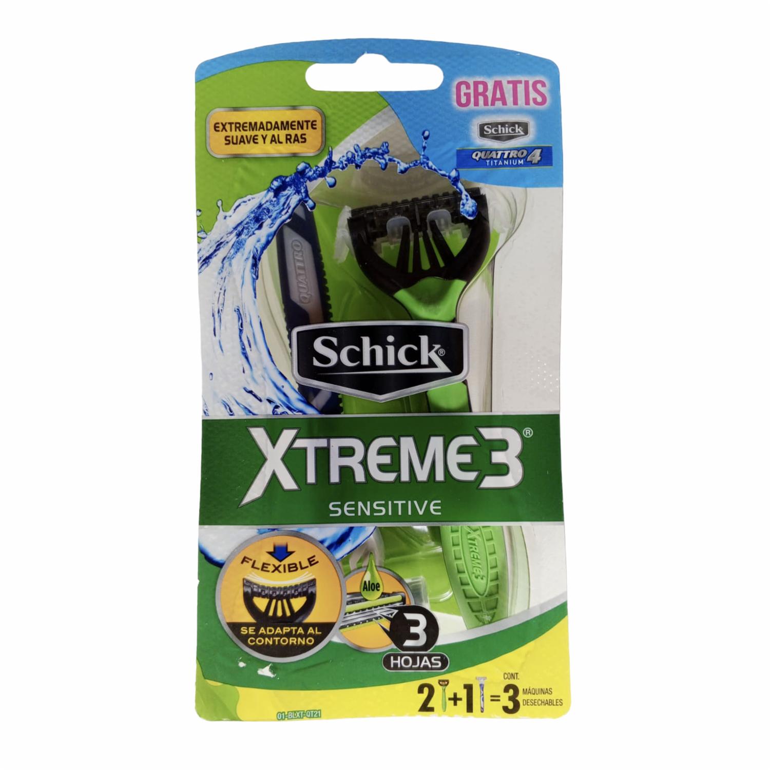 Afeitadora Desechable Xtreme 3 Sensitive SCHICK X 3 Uds