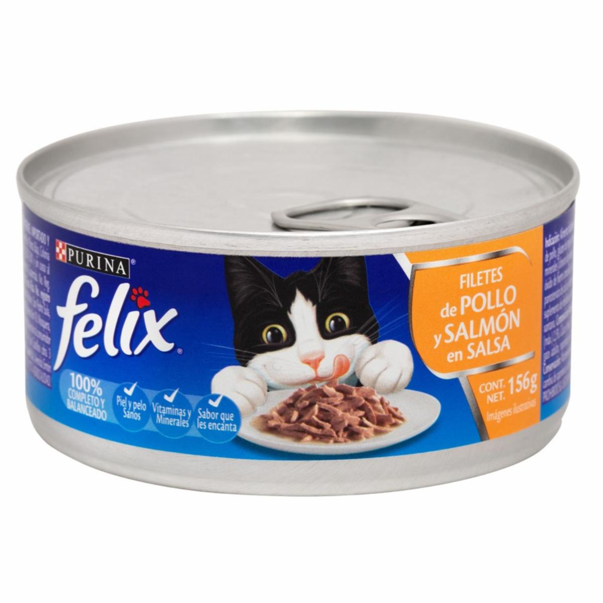 Alimento Húmedo Para Gatos Adultos De Filete De Pollo Y Salmón En Salsa PURINA DOG CHOW 156 G