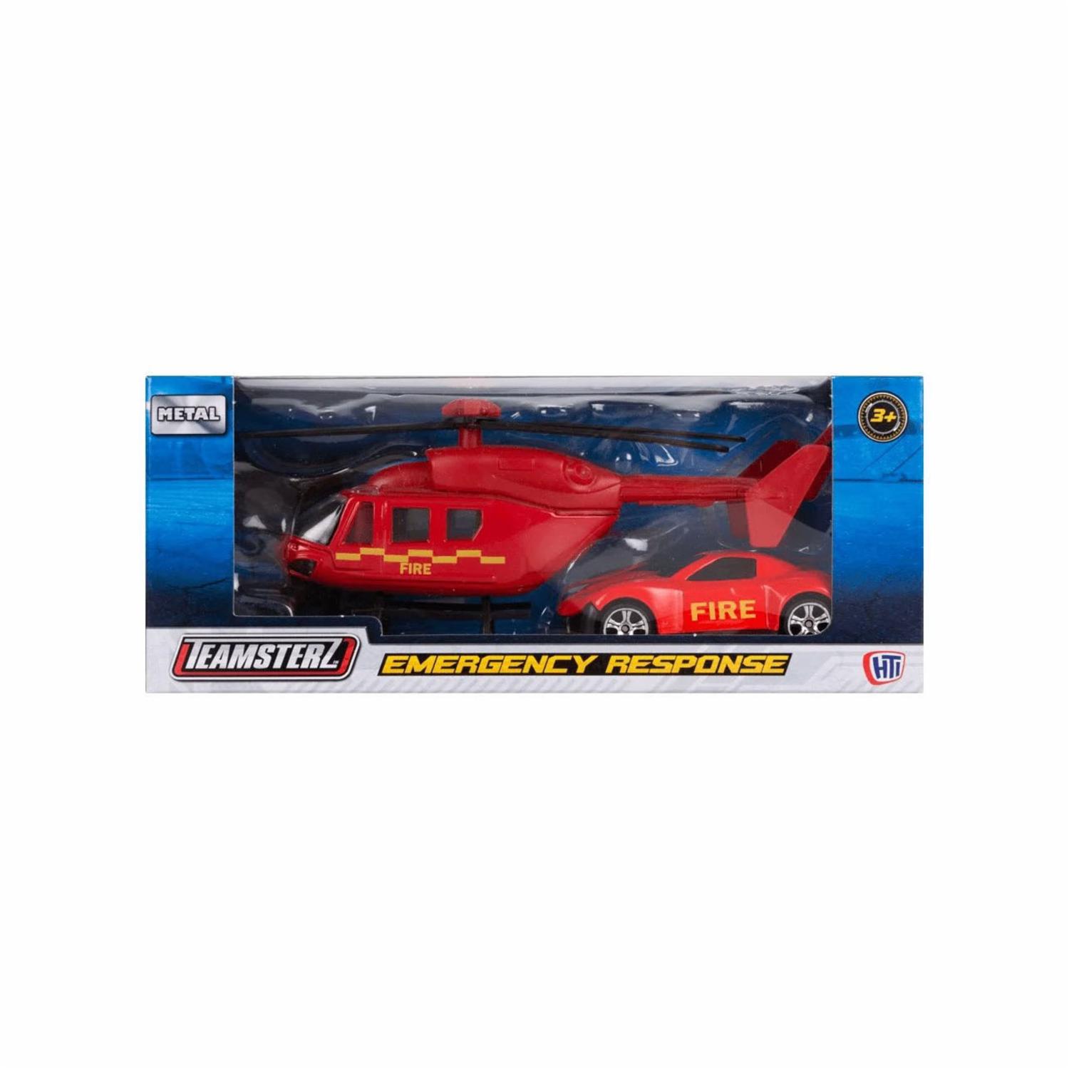 Helicóptero  Vehículo De Rescate TEAMSTERZ Colores Surtidos