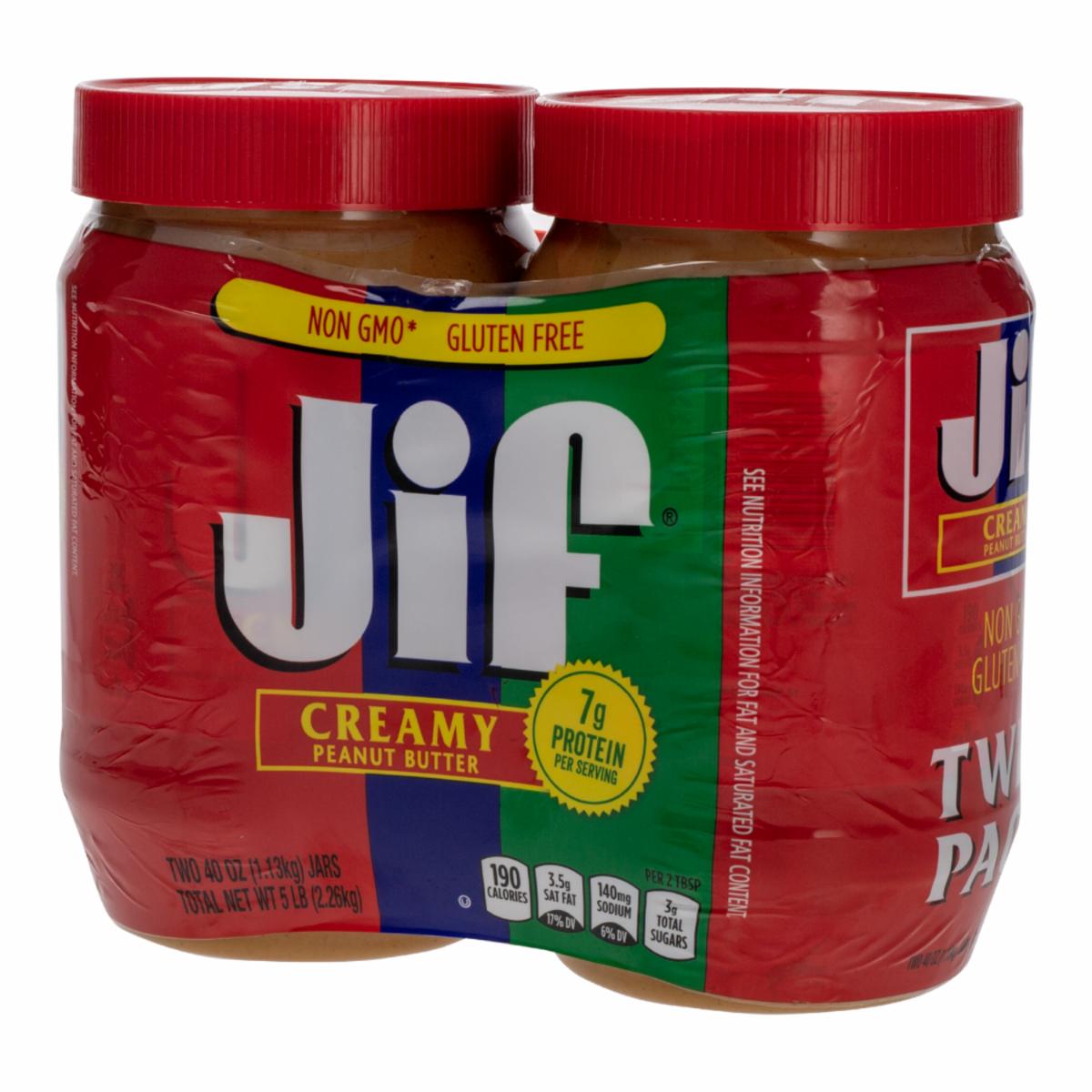 Mantequilla De Maní Cremosa To Go JIF Pack X2 1130 G