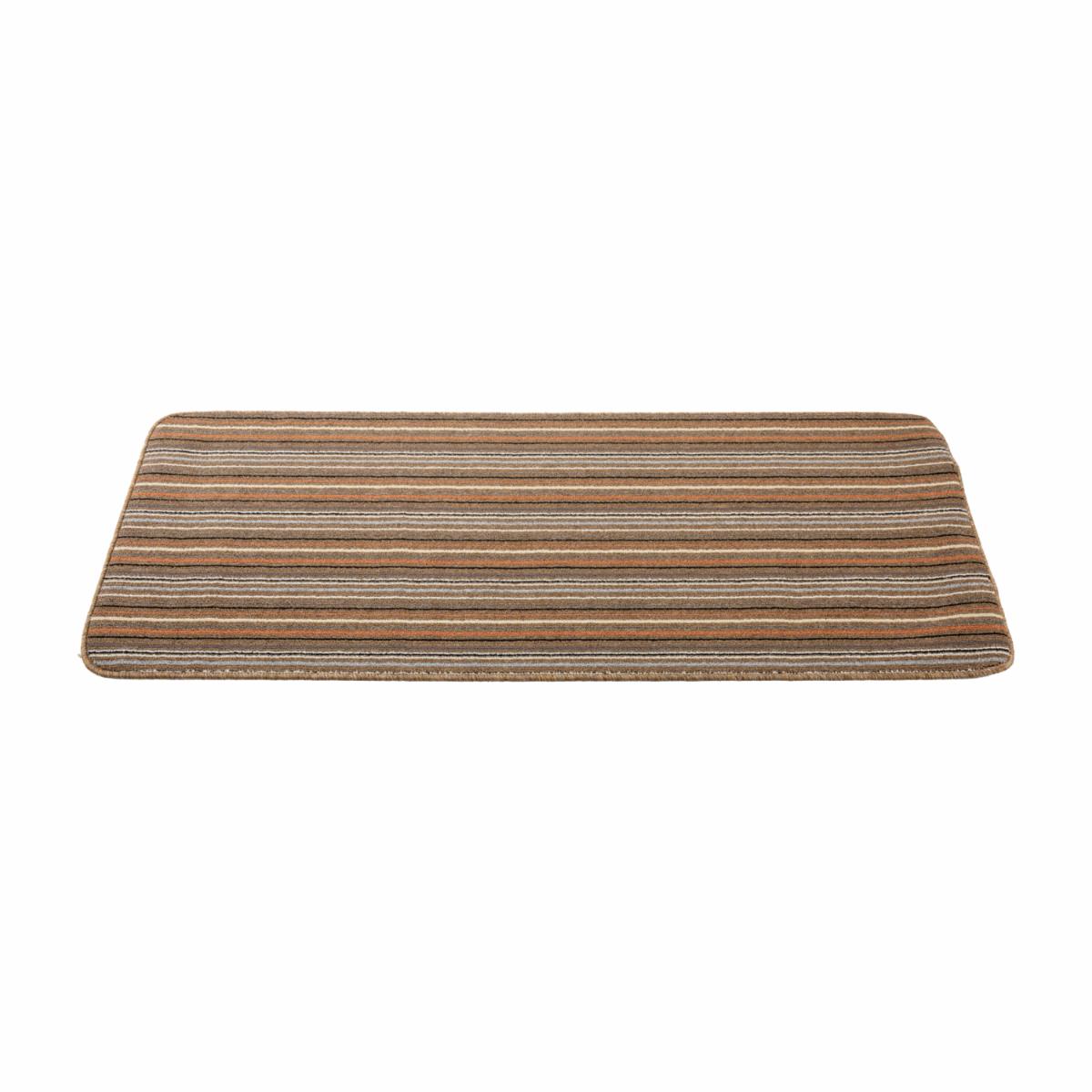 Alfombra De Área Diseño A Líneas Multicolor Areti Castano-Ladrillo NIKOTEX 67 Cm X 150 Cm