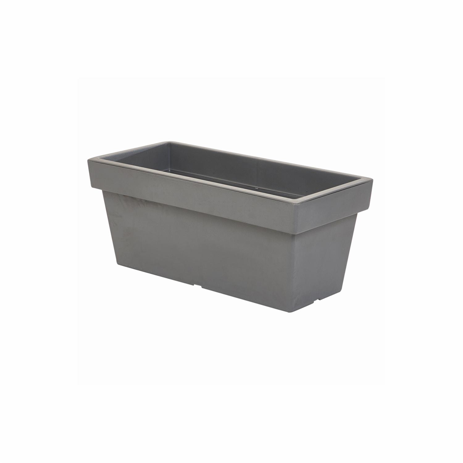 Maceta Cónica Rectangular Gris PROSPERPLAST Unidad