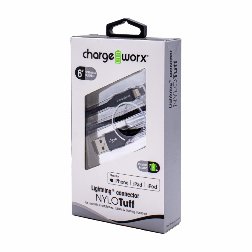 Cable De Carga Lightning CHARGE WORX 6Ft
