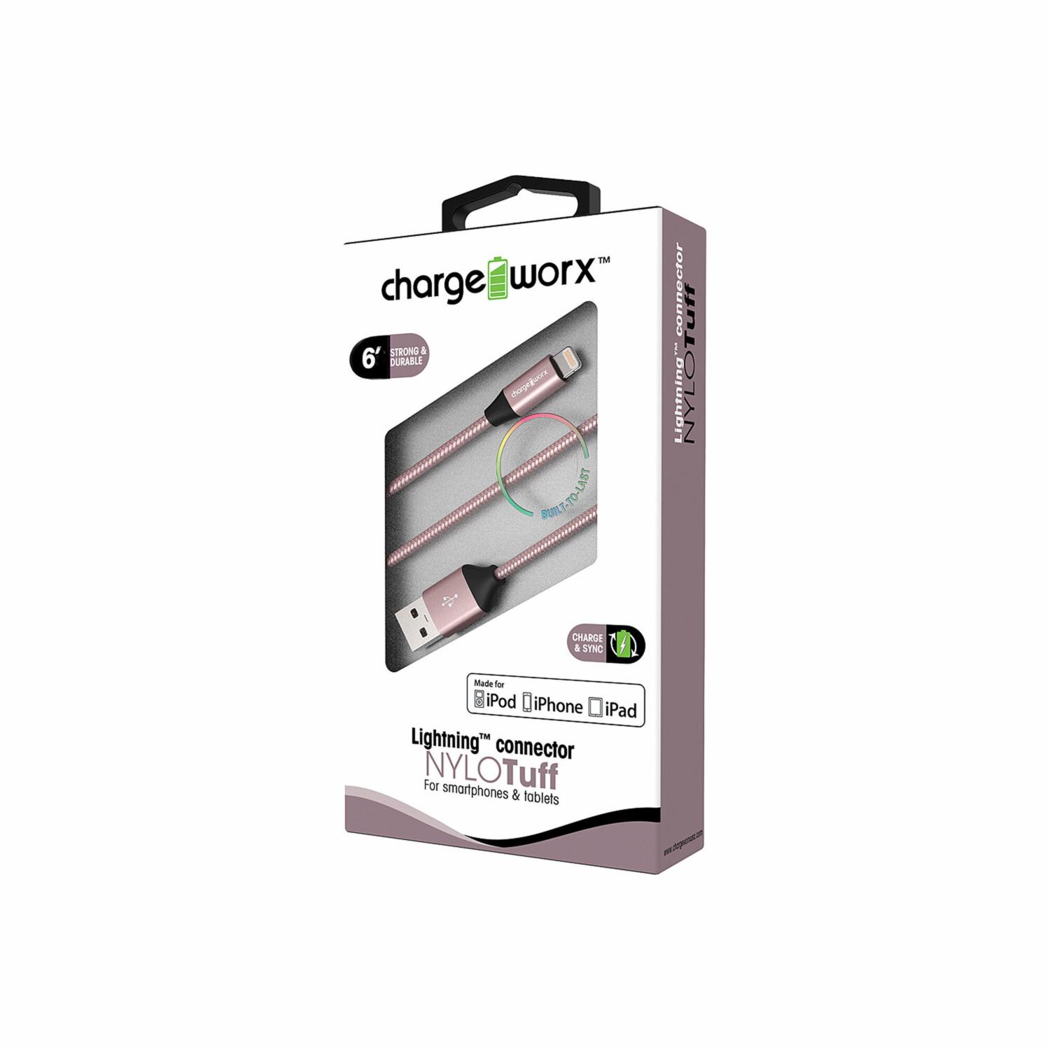 Cable De Carga Lightning CHARGE WORX 6 Ft