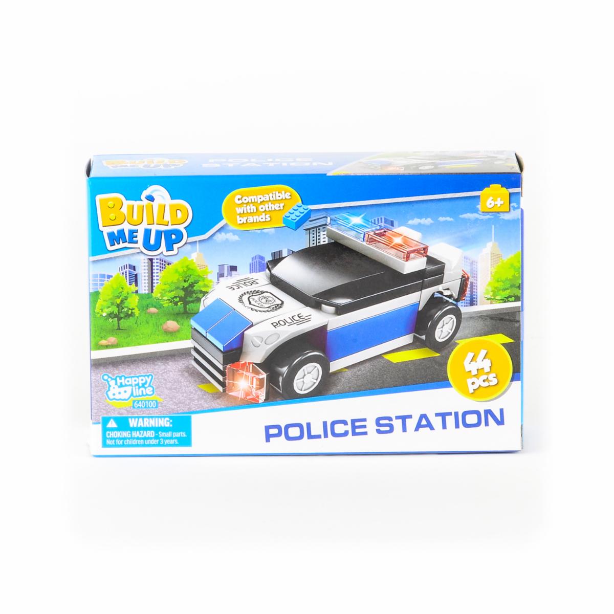Bloques De Armar Vehículo Policial BUILD ME UP 44 Piezas