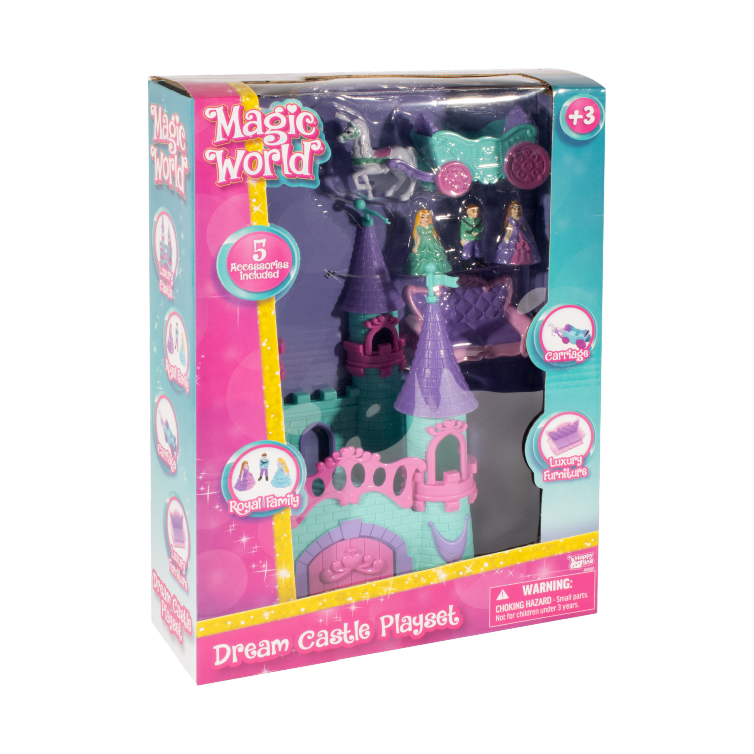 Set De Juego Castillo Pequeño MAGIC WORLD 5 Piezas