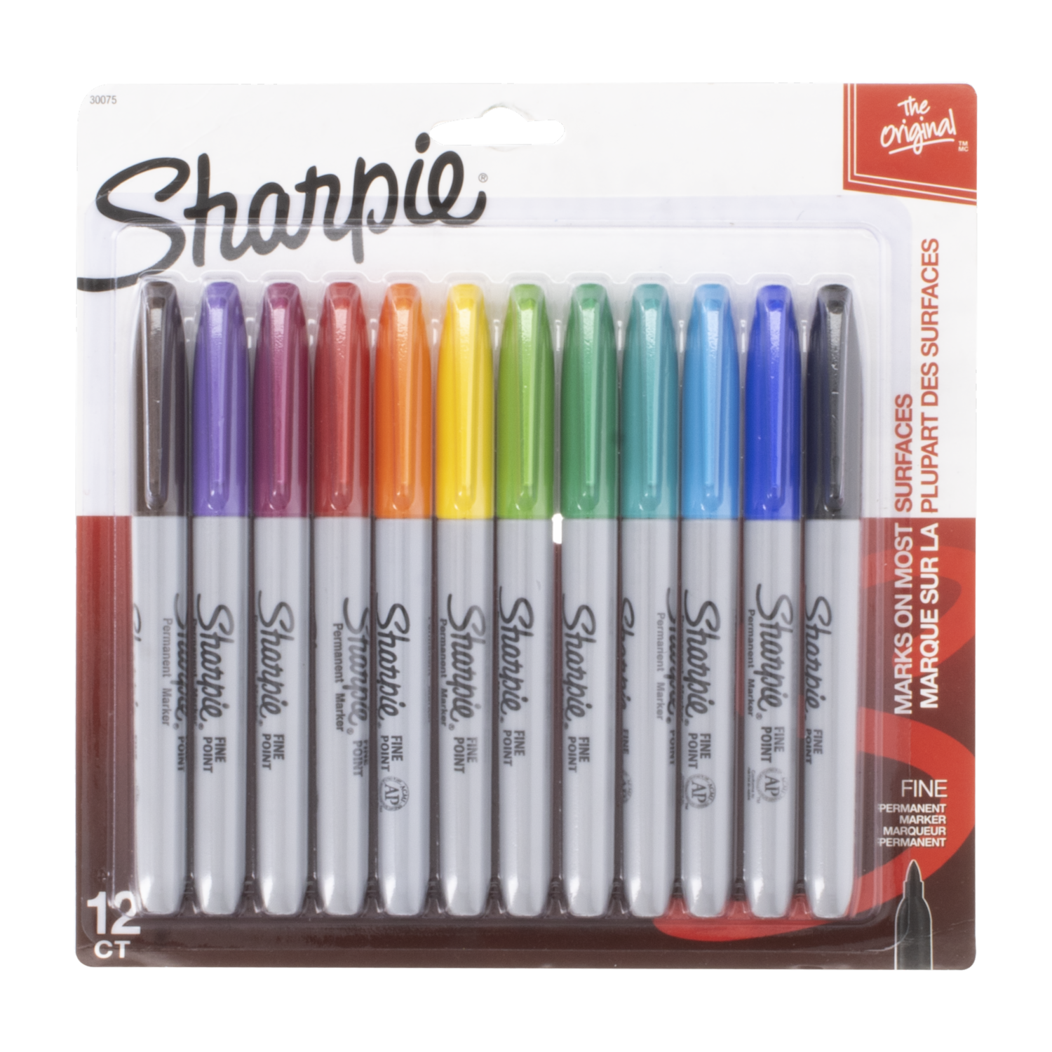 Marcadores Permanetes Punta Fina SHARPIE X 12 Uds