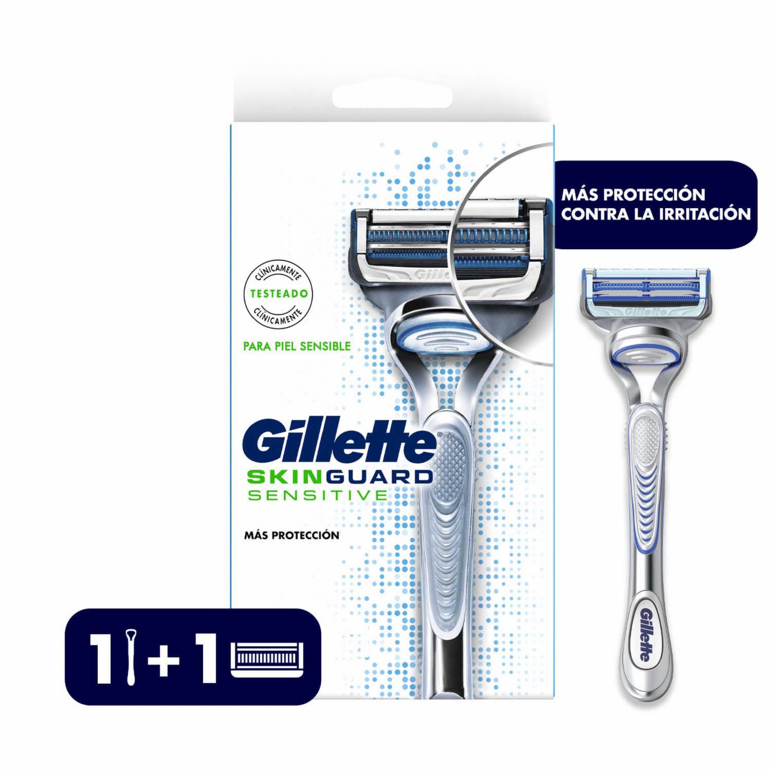 Afeitadora Hombre Skinguard Sensitive GILLETTE 1 + Repuesto