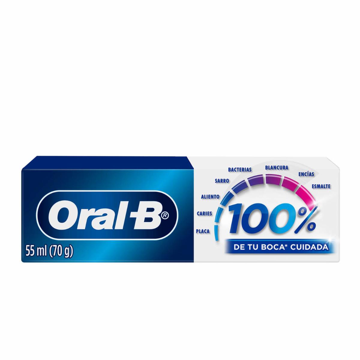 Pasta Dental 100% De Tu Boca Cuidada ORAL-B 55 Ml