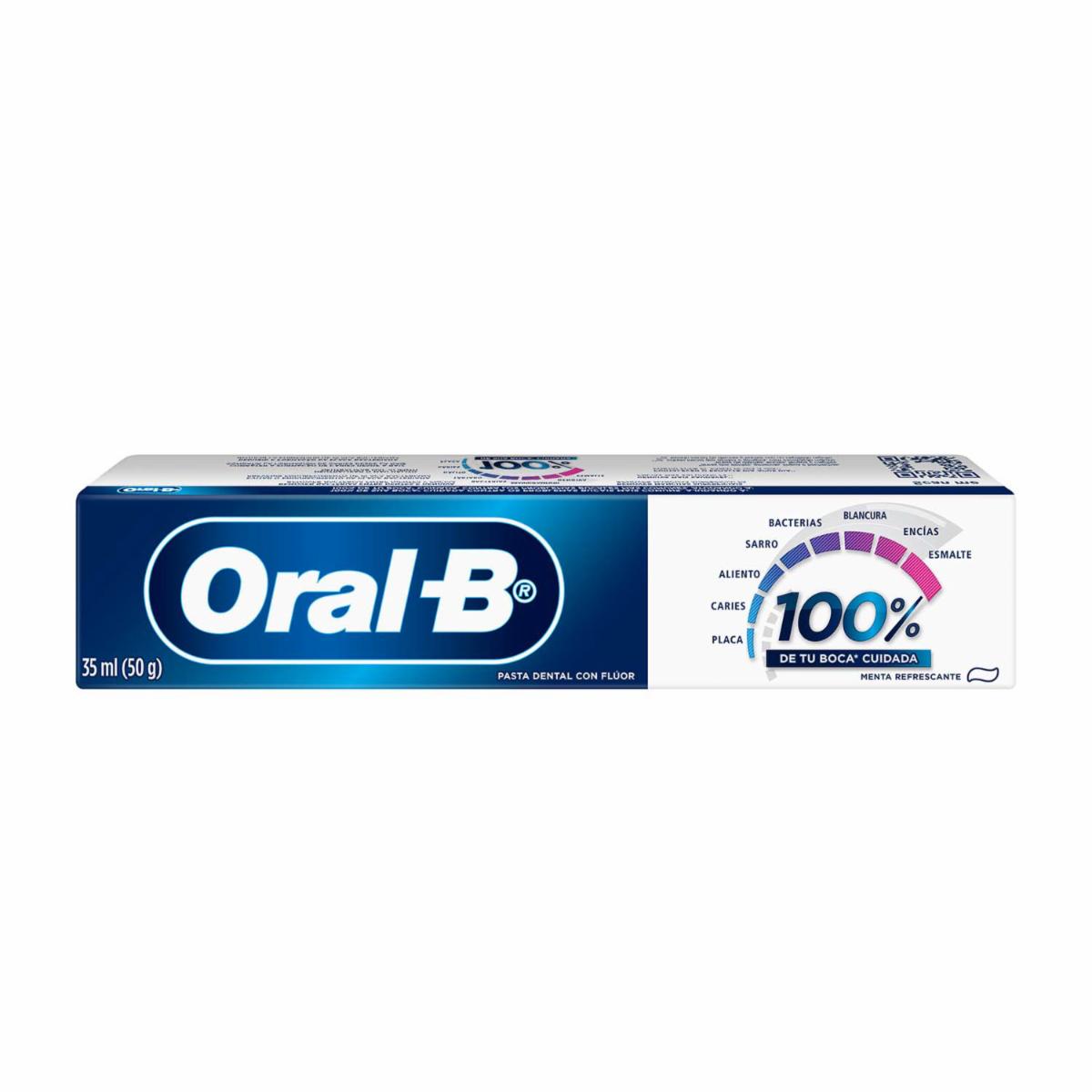Pasta Dental 100% De Tu Boca Cuidada ORAL-B 35 Ml