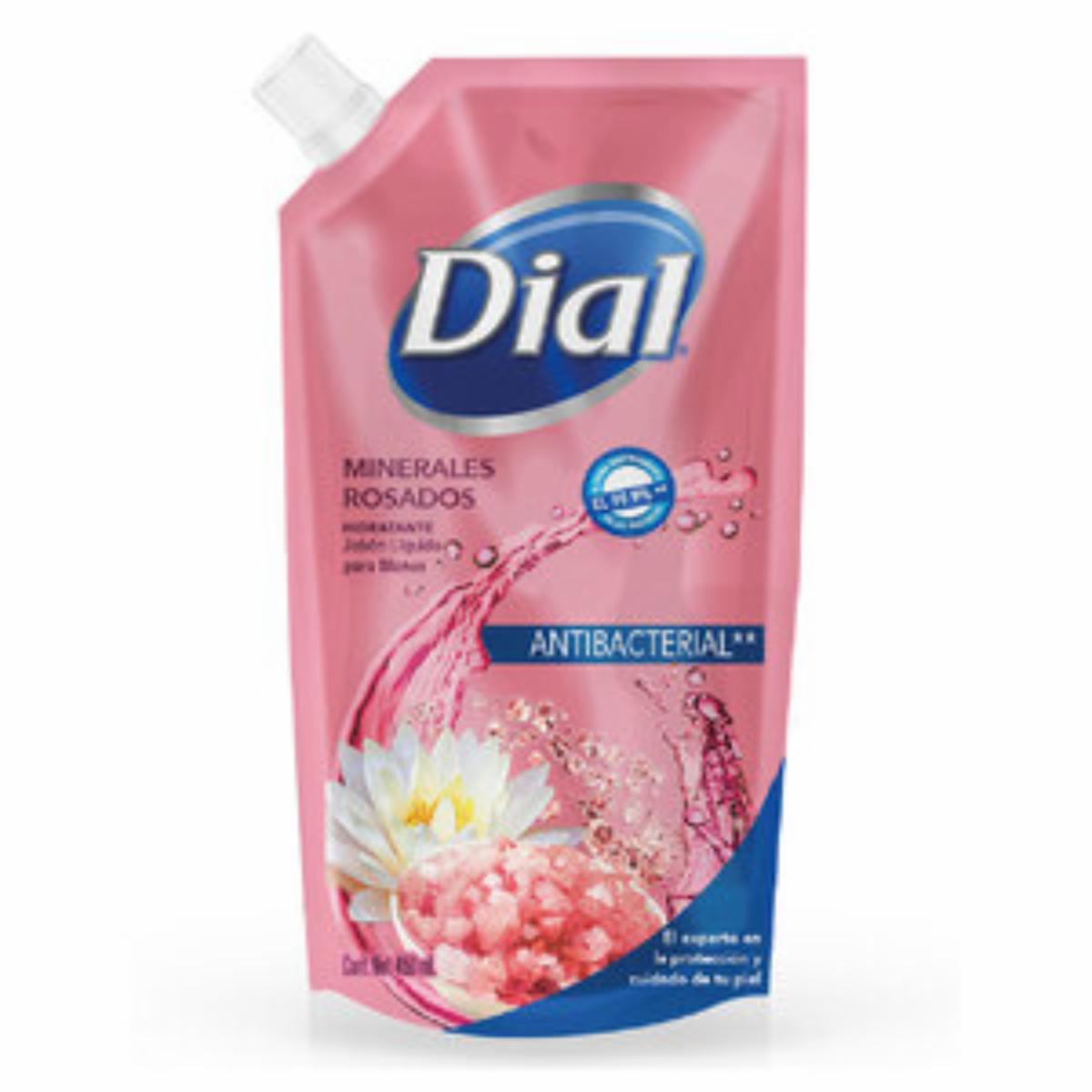 Jabón Líquido Antibacterial De Minerales Rosados DIAL 450 Ml