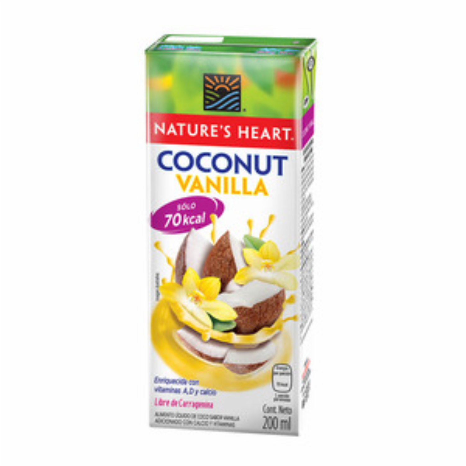 Bebida De Coco Sabor A Vainilla NATURE´S HEART 200 Ml