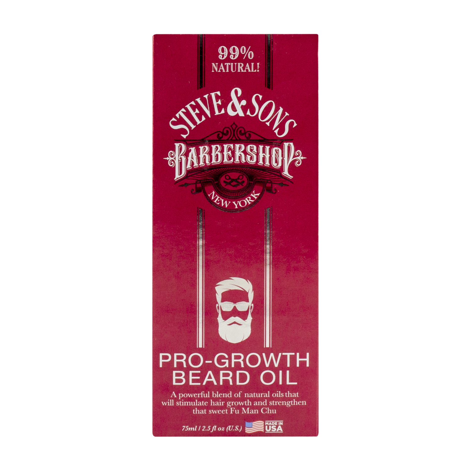 Aceite Para Barba Pro-Crecimiento 99% Natural STEVE & SONS 75 Ml