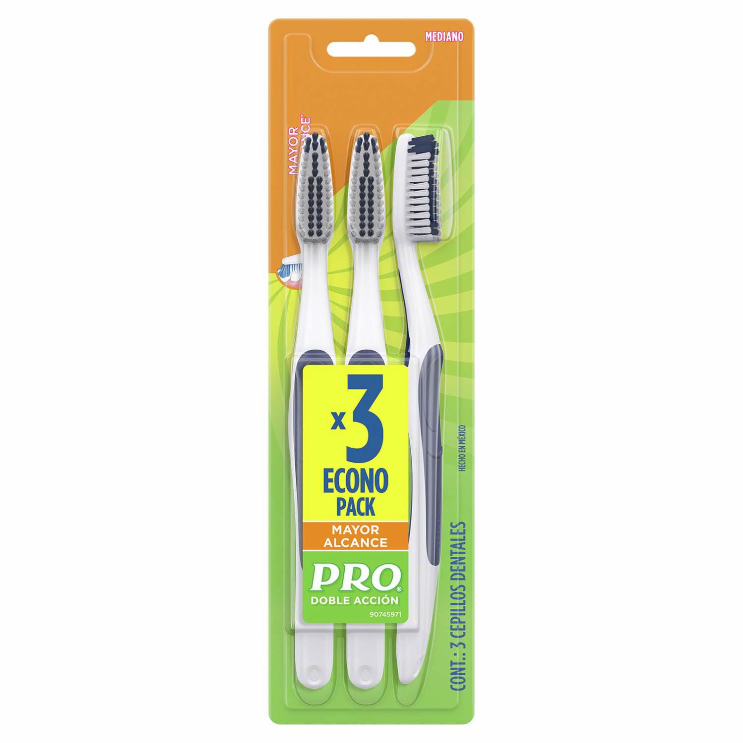 Cepillo Dental Acción Cerdas Medianas PRO X3 Uds