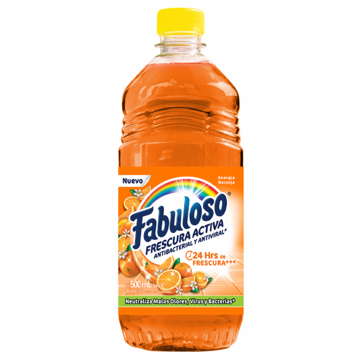 Limpiador Líquido Antibacterial Desinfectante Energía Naranja FABULOSO 500 Ml