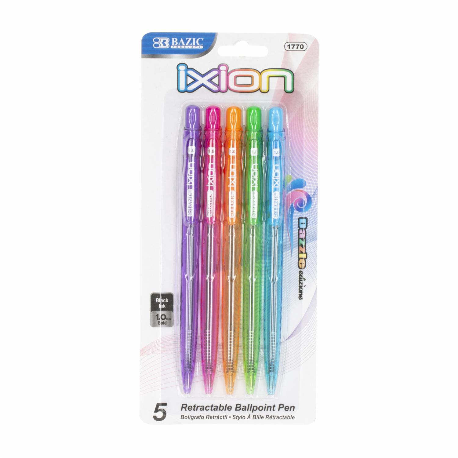 Bolígrafo Ixion Dazzle Negro BAZIC Unidad