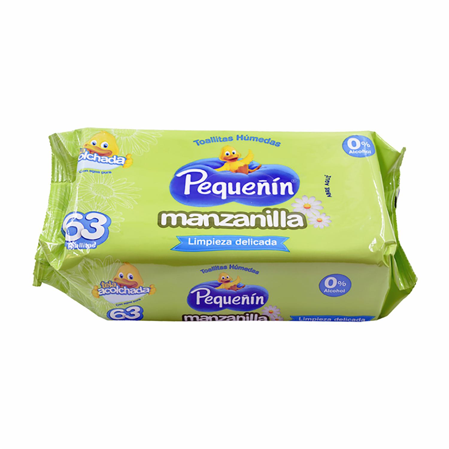 Pañitos Húmedos Manzanilla PEQUEÑÍN X 63 Uds