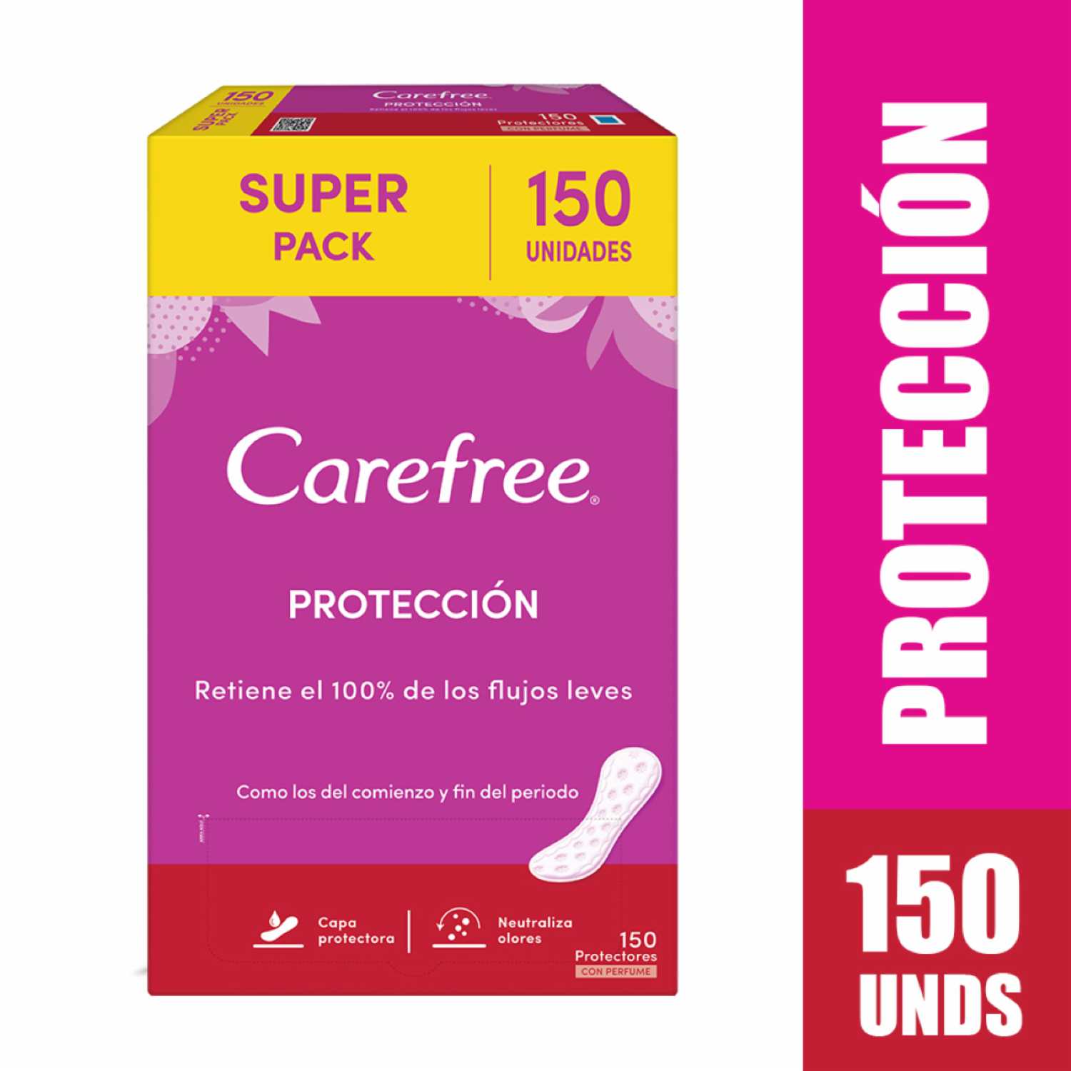 Protectores Diarios Original Sin Perfume CAREFREE 150 U