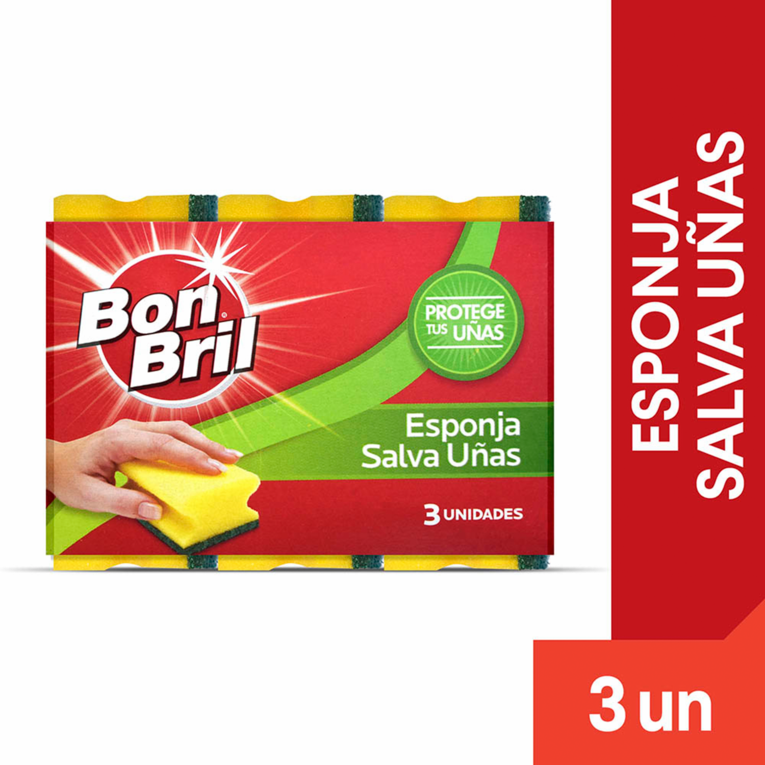 Esponja Lavavajilla Salva Uñas BON BRIL X3 Uds