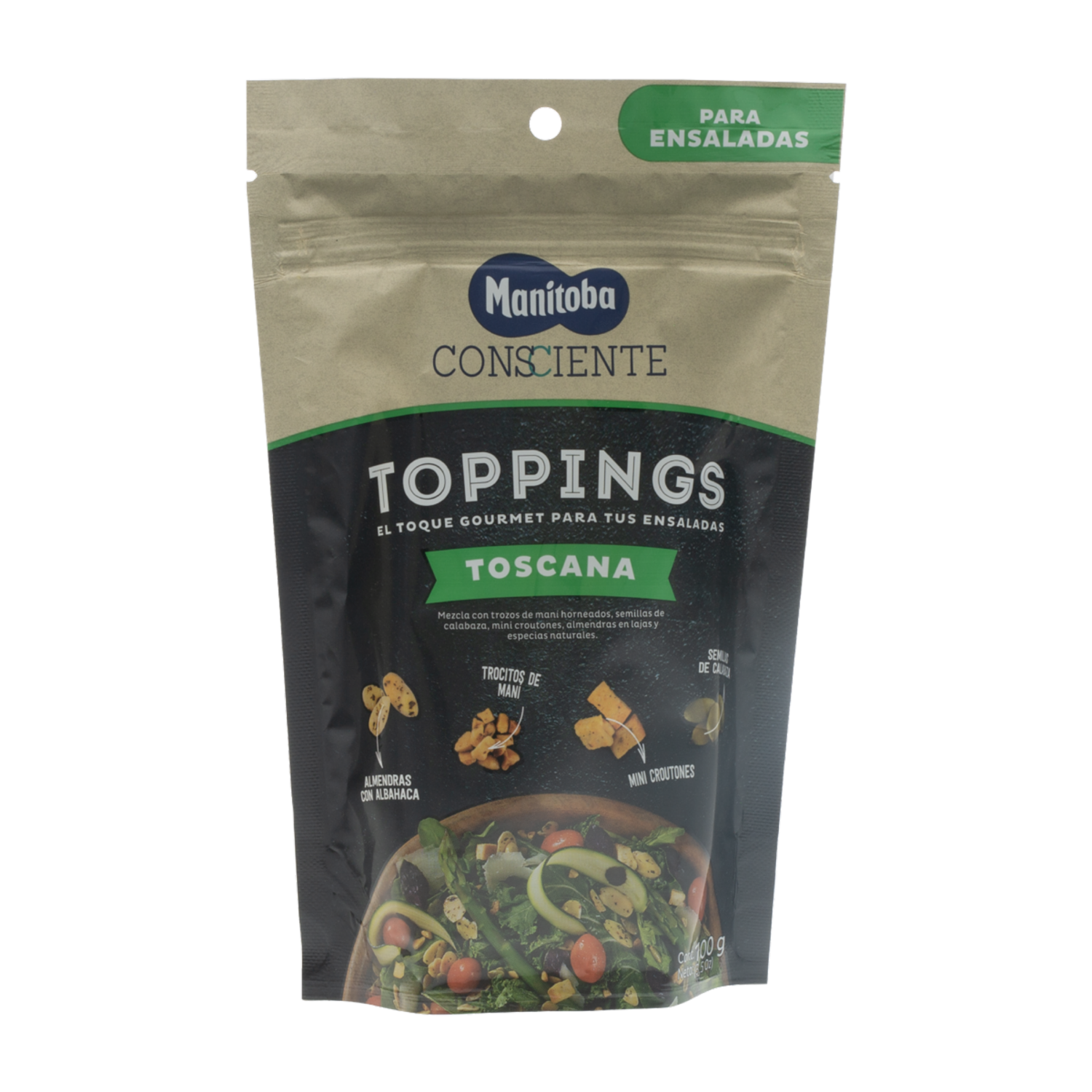 Aderezo Para Ensalada Consciente Toppings Toscana MANITOBA 100 G