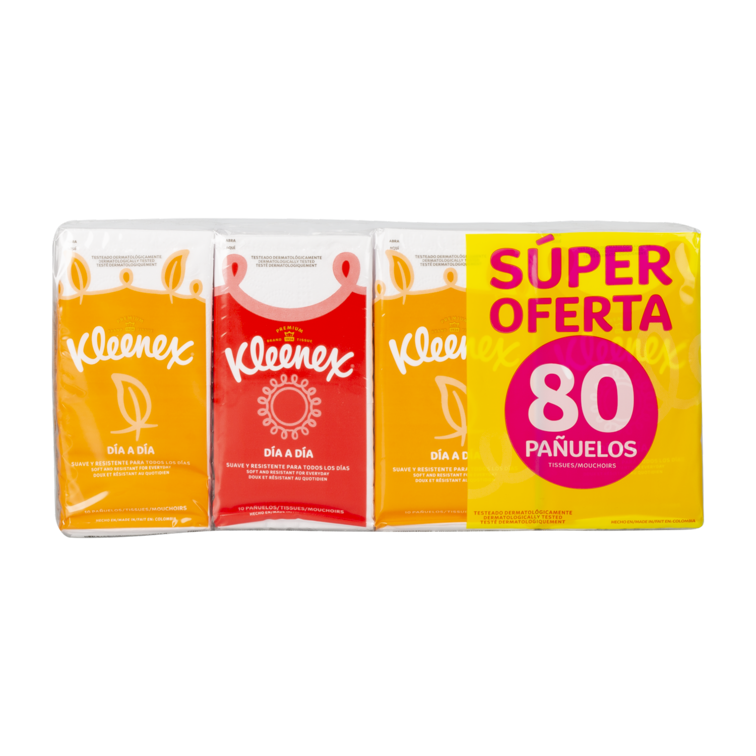 Pañuelos Faciales Día A Día KLEENEX X 80 Uds