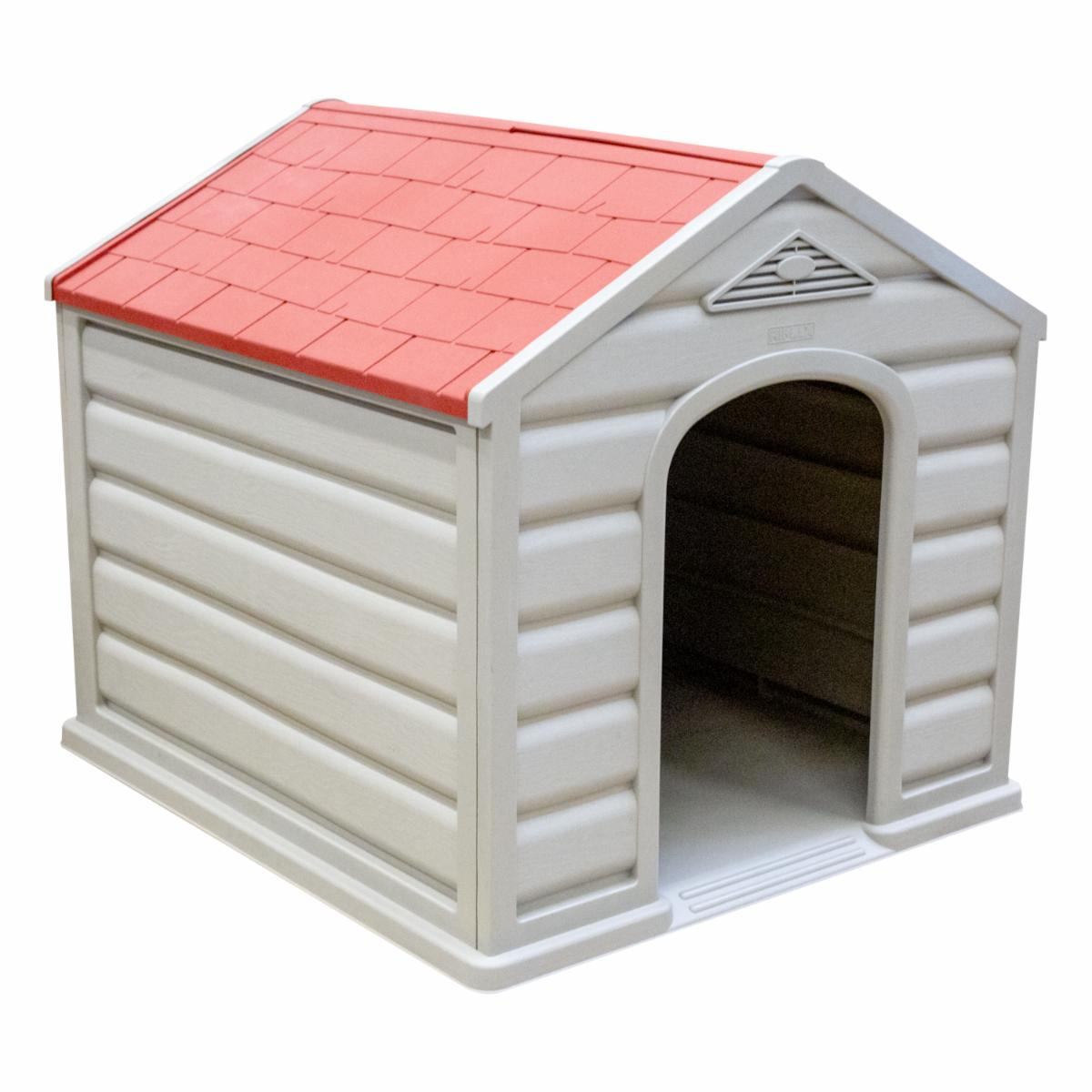 Casita Para Perro Taupe Color Rojo RIMAX Talla Mediano