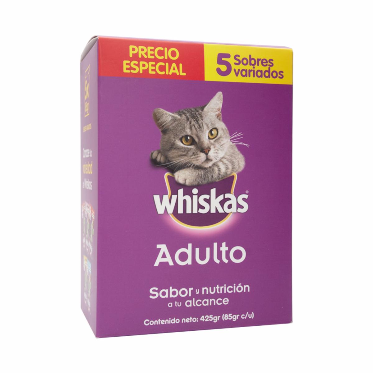Alimento Húmedo Para Gatos Adultos Mix Sobres WHISKAS Pack 500 G