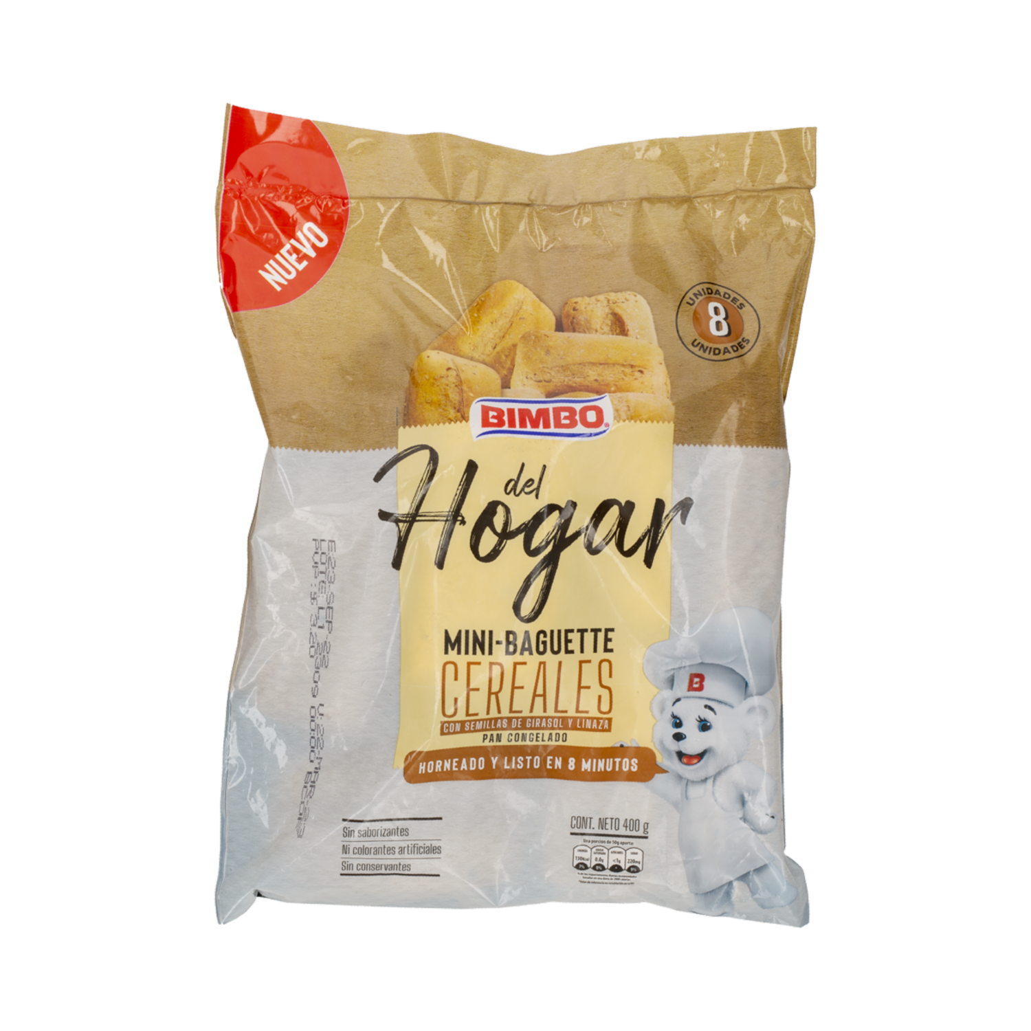 Mini Baguette Cereales Girasol Linaza BIMBO 400 G