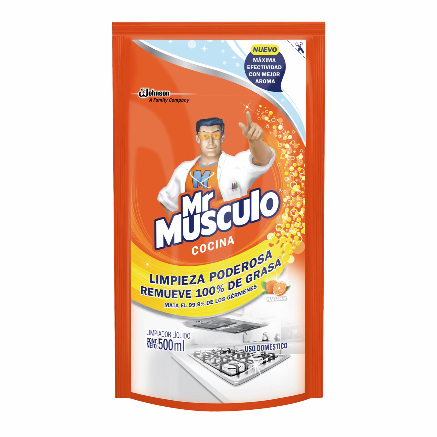 Limpiador Doy pack Naranja Para Cocina MR.MUSCULO 500 Ml