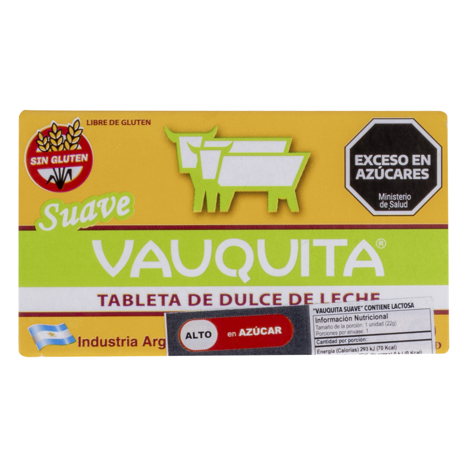 Dulce De Leche Suave Sin Gluten VAUQUITA 22 G